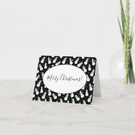 Barns julklapp Snögubbe i hattar Anteckningskort