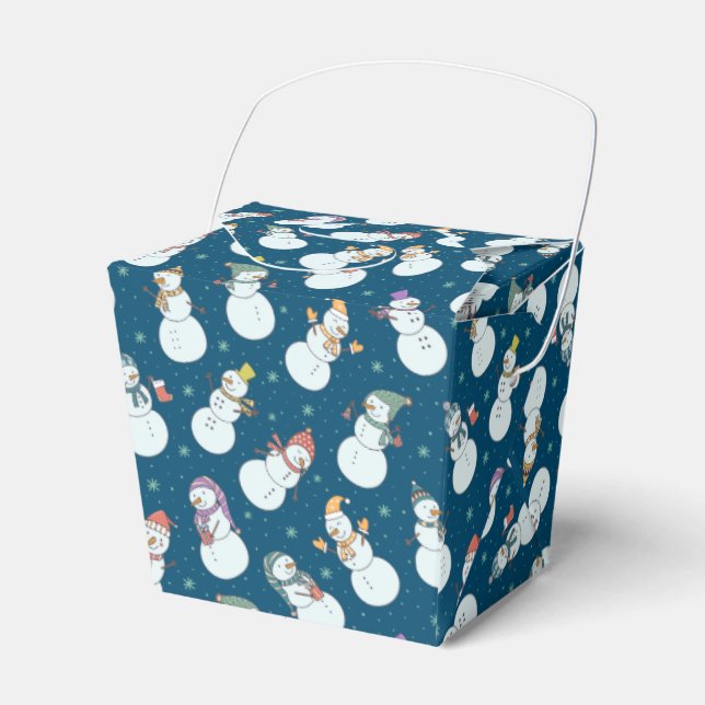 Barns julklapp Snögubbe i hattar Presentaskar (Framsidan Sidan)