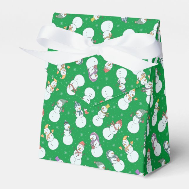 Barns julklapp Snögubbe i hattar Presentaskar (Framsidan Sidan)