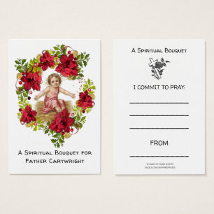 Barns julkort i Andlig Bouquet Prayer Card Visitkort