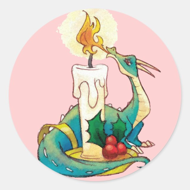 Barns julpåk runt klistermärke (Framsida)