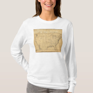 Barns karta av Förenta staterna T-shirt