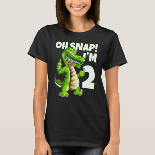 Barns Kindergarten Outfit Alligator 2:a fågeln T Shirt