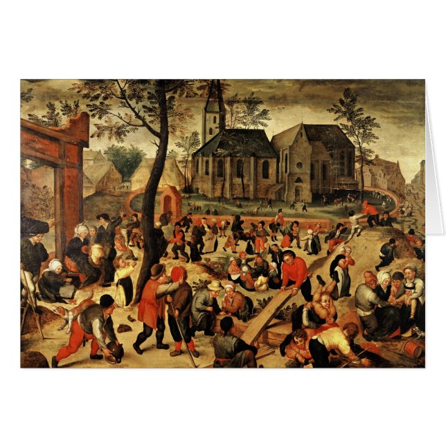 Barns lekar hälsningskort (Framsidan Horizontal)