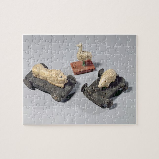 Barns leksaker: en igelkott, ett lejont och en pussel (Horisontell)