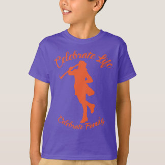 Barns Lila T-Shirt w/ Orange Silhouette