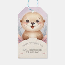 Barns Lilac Otter Cute Birthday Party-förmån