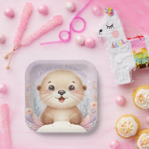 Barns Lilac Sea Otter Cute Birthday Party