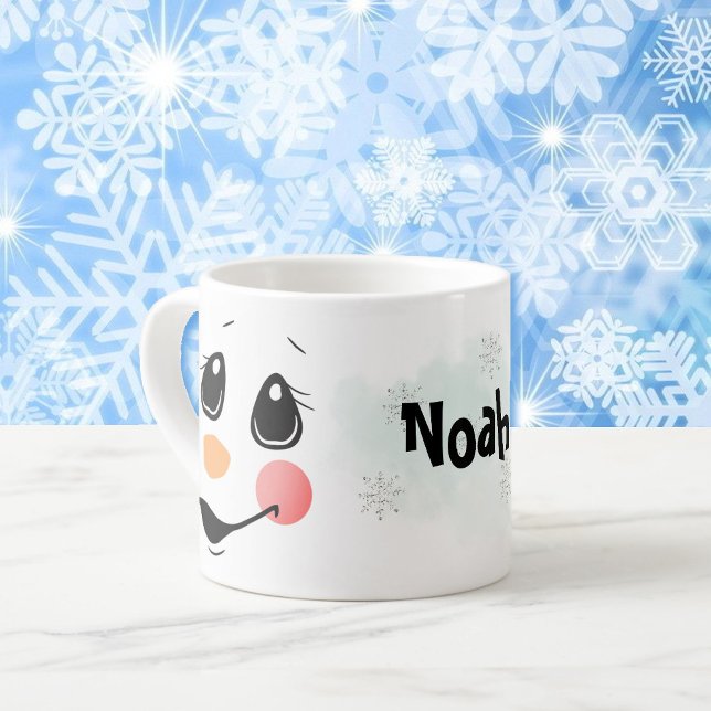 Barns lilla Snögubbe Kakaokvinter Kopp Lägg till N Espressomugg (Skapare uppladdad)