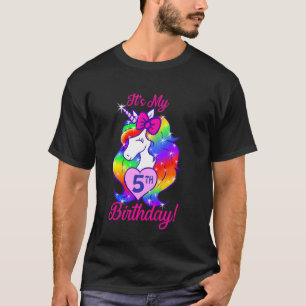 Barns min 5:e födelsedag Unicorn Party Thned Todd T Shirt