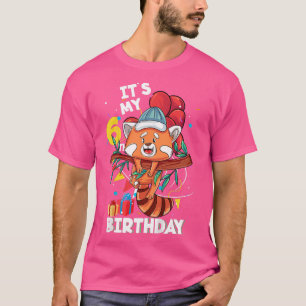 Barns min 6e-födelsedag 6 år gammal rödpandfåglar t shirt