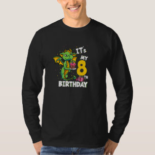 Barns min 8:e födelsedag 8-åriga drakfödelsedag t shirt