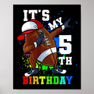 Barns min femte födelsedag 5 år gamla Dabba Poster