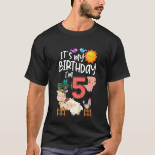 Barns min födelsedag Im 5 år gammal Boskap Tr T Shirt