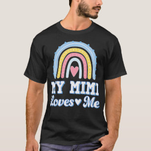 Barns min Mimi Kärlek Me Grandchild Retro Rainbow T Shirt