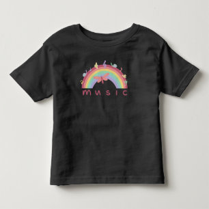 Barns musikregnbåge t shirt