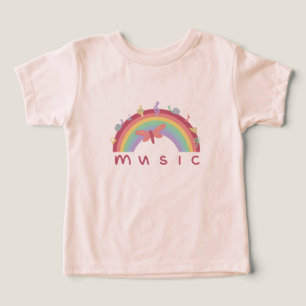 Barns musikregnbåge t shirt