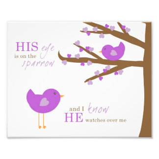 Barns Nursery Art - Hans Öga ligger på Sparrow Fototryck