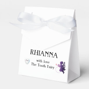 Barns Personlig Lila Tooth Fairy Trebox Presentaskar