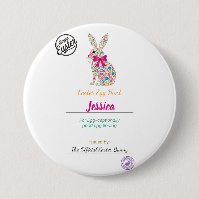 Barns Personlig Påskägg-källare Knapp (Framsida)