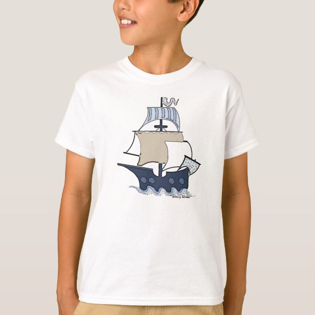 Barns Pirat Frakt T-shirt (Framsida)
