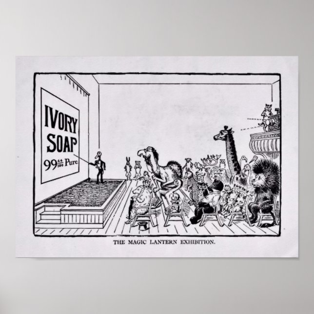 Barns Poster i badrummet - Elfenbenskustens tvål (Framsidan)