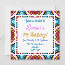 Barns Roligt Blue Rosa Brown Tropical Birthday