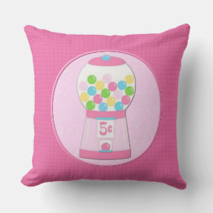 Barns Rosa Bubblegum Maskin Dekorativ kudde