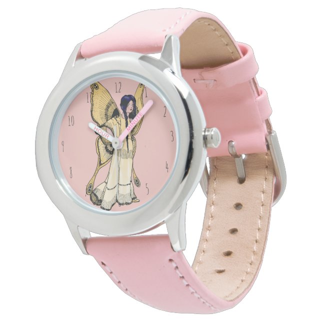 Barns Rosa Fairy Watch Armbandsur (Vinklad)
