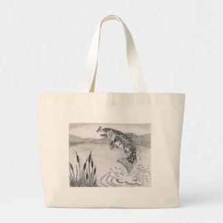 Barns segra konstverk: bäckforell jumbo tygkasse