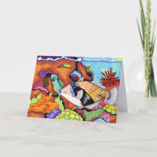 Barns segra konstverk: triggerfish kort