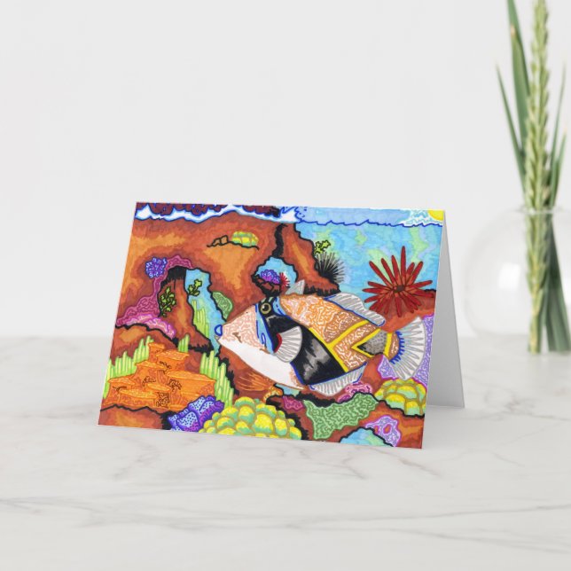 Barns segra konstverk: triggerfish kort (Framsida)