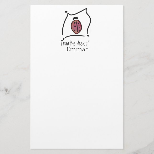 Barns stationär personlig för nyckelpiga (Framsida)