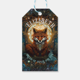 Barns Storybook Celtic Inspired AI Fox Presentetikett