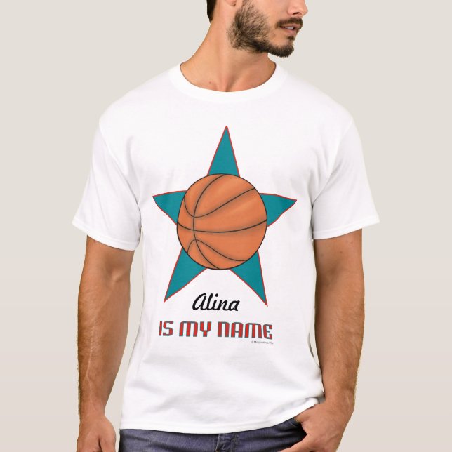 Barns T- för personligbasket…, - Skräddarsy T-shirt (Framsida)
