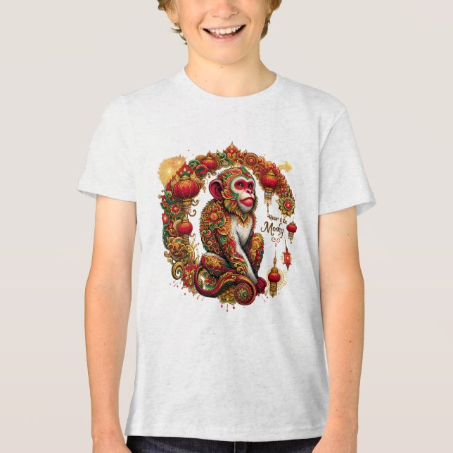 Barns T-Shirt för Monkey-året (Framsida)