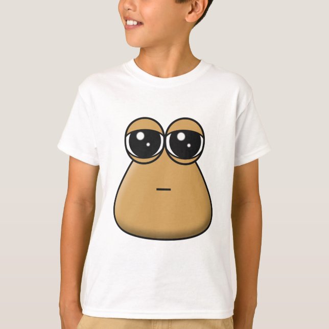 Barns T-shirt - Ledsen Baby Pou (Framsida)