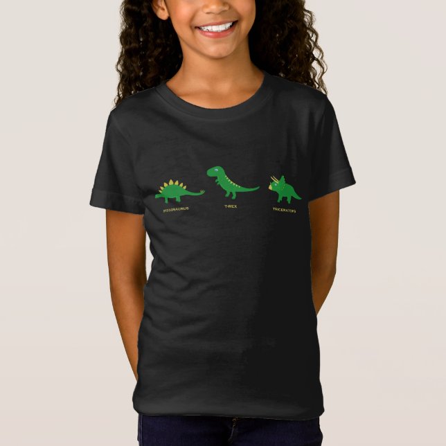 Barns T-Shirt med dinosaurier (Framsida)
