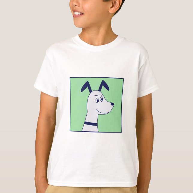 Barns T-Shirt med tecknad hund (Framsida)