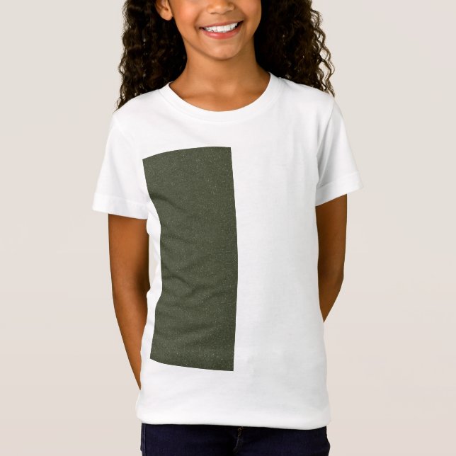 Barns T-Shirt - Moss Grönt Texturerat sidoblock (Framsida)