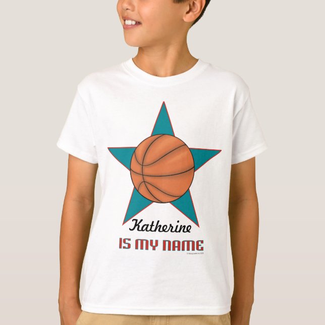 Barns T-tröja för personligbasket Tee (Framsida)