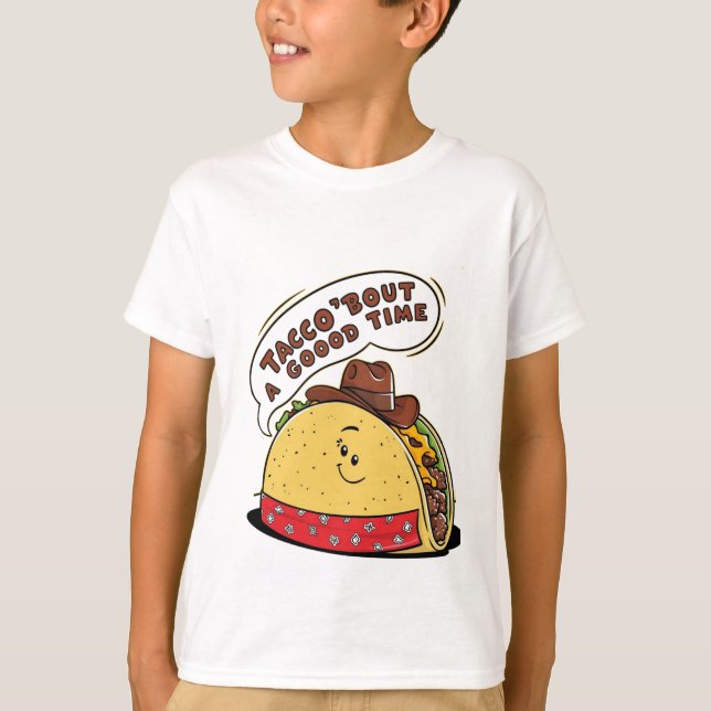 Barns Taco CowboyRoligt T-Shirt (Framsida)