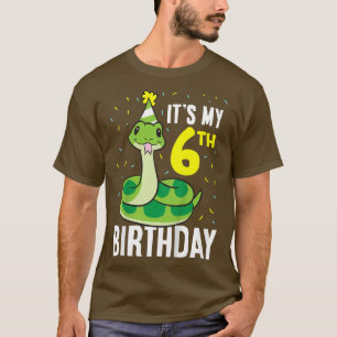 Barns tar min 6e-födelsedag, 6 år gammal födelseda t shirt