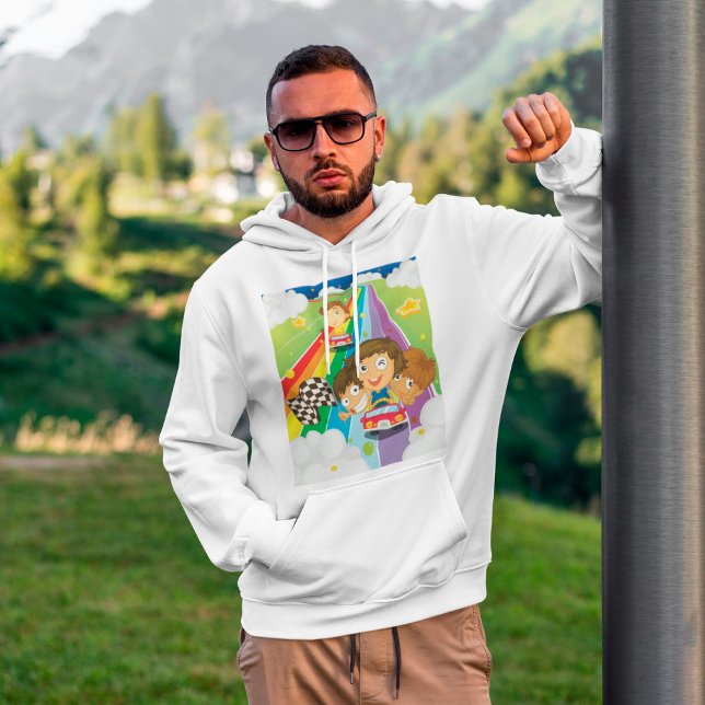 Barns Tävla på en regnbåge Hoodie (Skapare uppladdad)