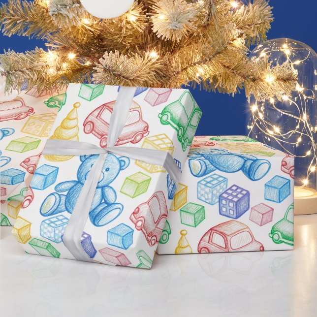 BARNS TEDDYBJÖRNR OCH LEKSAKSBILAR PRESENTPAPPER (Helgdagar)