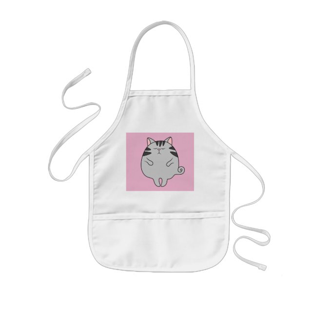 BARNS TJOCK CAT ART KITCHEN APRON BARNFÖRKLÄDE (Framsidan)
