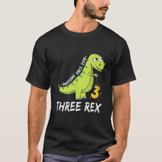 Barns tre Rex Födelsedagsfest Dekoration Girl Boy  T Shirt
