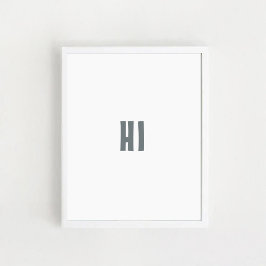 Barns väggdekor "HI" Poster