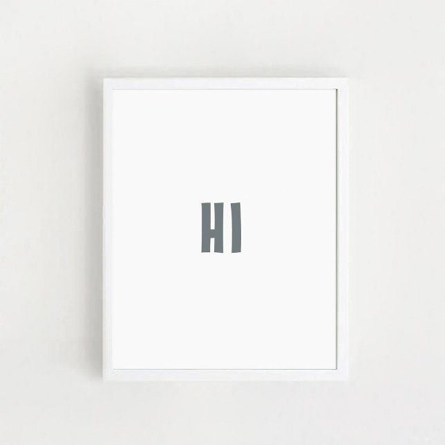 Barns väggdekor "HI" Poster (Skapare uppladdad)
