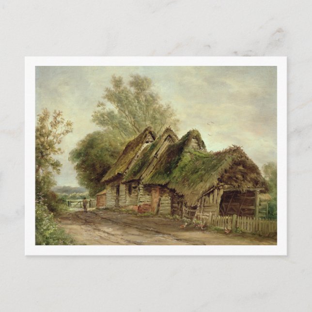 Barns vid Flatford (olja på canvas) Vykort (Framsida)